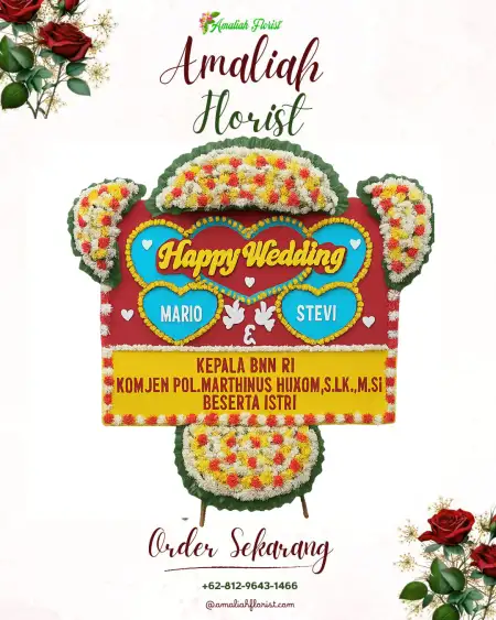 Papan Bunga Pernikahan Pragaan